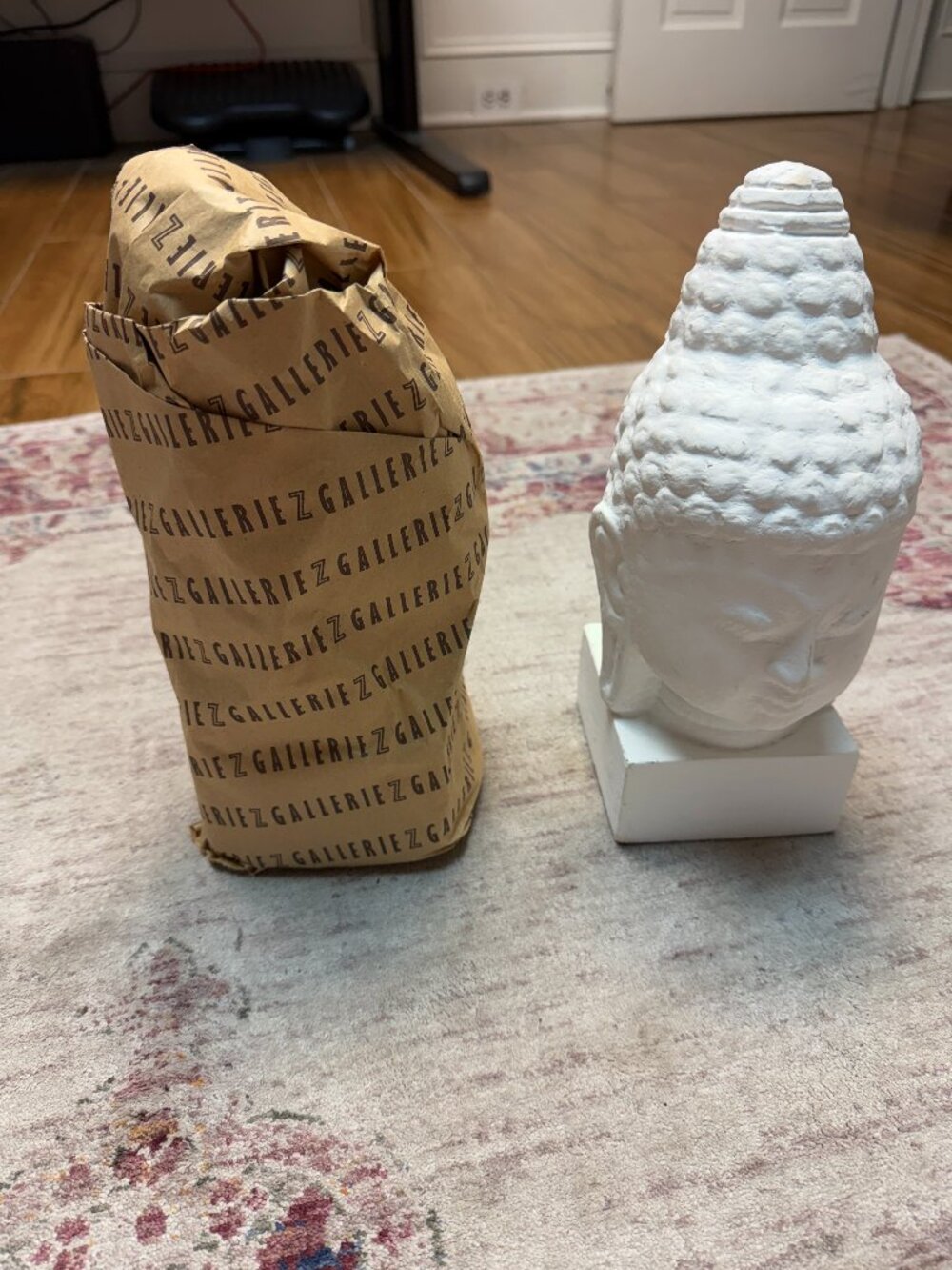 Z Gallerie White Porcelain Buddha Bookends / Statues / Decor Pieces — Brand New!